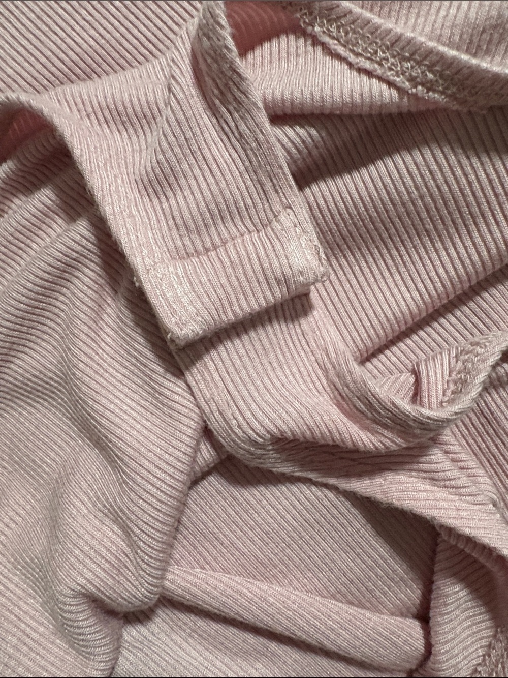 Shinestar Dusty Pink Ribbed Puff-Sleeve Bodysuit - Picture 3 of 4